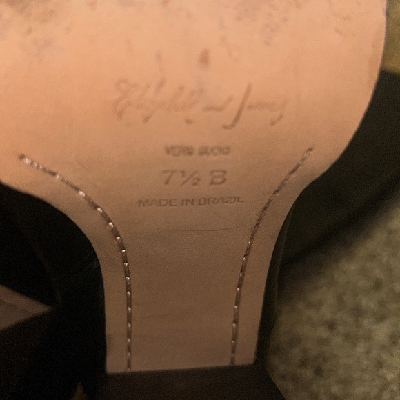 Elizabeth and James Sonny black leather knee high boots size 7.5 - Picture 7 of 7